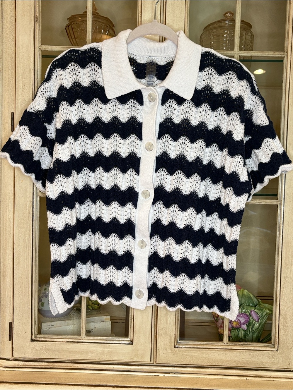 EUC Lou & Grey Cotton-Blend TWO PIECE Set in Navy & White Nautical Stripes - Picture 4 of 9